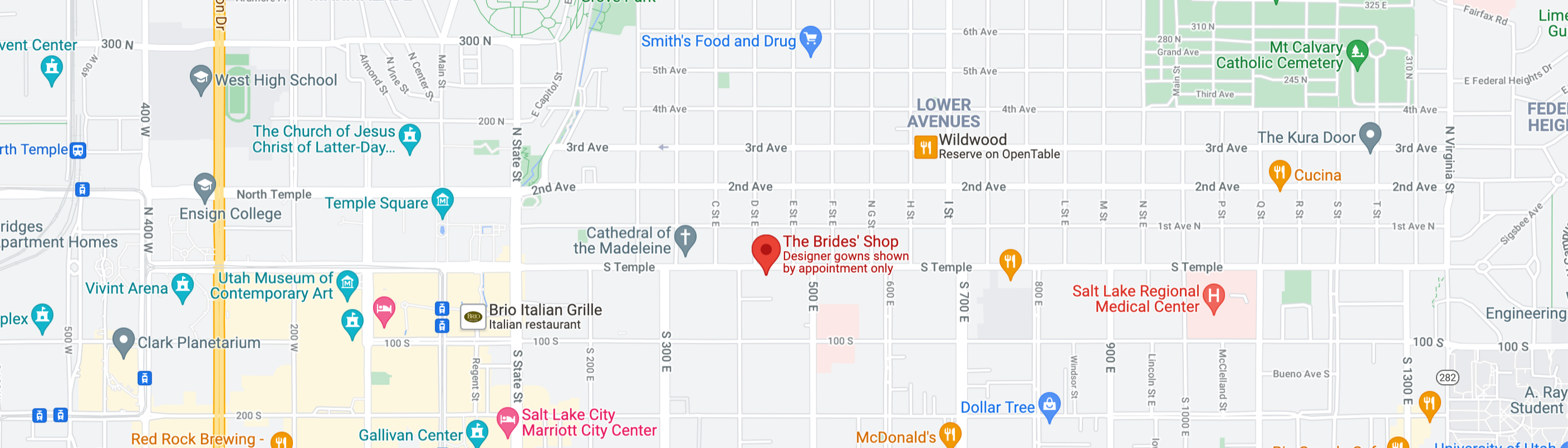 The Brides' Shop location